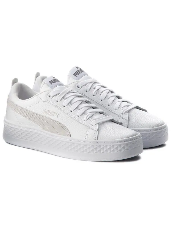 Кроссовки smash platform low 'white' Puma — изображение 3 из 4, белый
