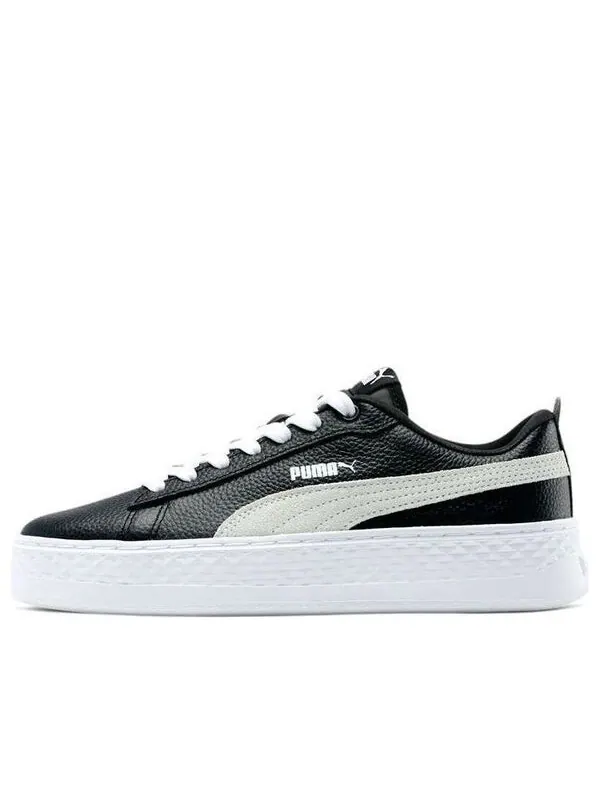 Кроссовки smash platform leather 'black' Puma — изображение 1 из 4, черный