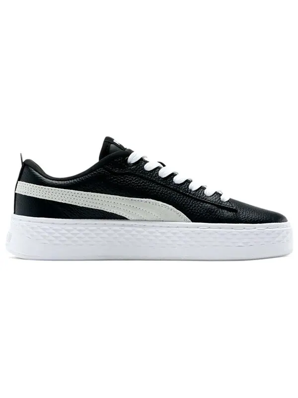 Кроссовки smash platform leather 'black' Puma — изображение 2 из 4, черный