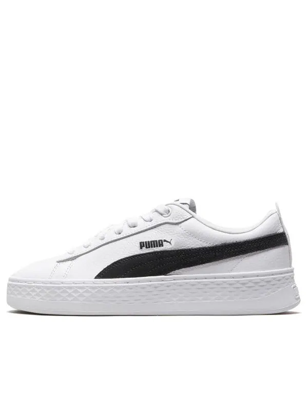 Кроссовки smash platform l 'white black' Puma — изображение 1 из 4, черный белый