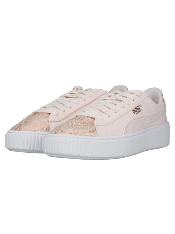 Кроссовки basket platform rose gold Puma — изображение 2 из 4, розовый золотистый