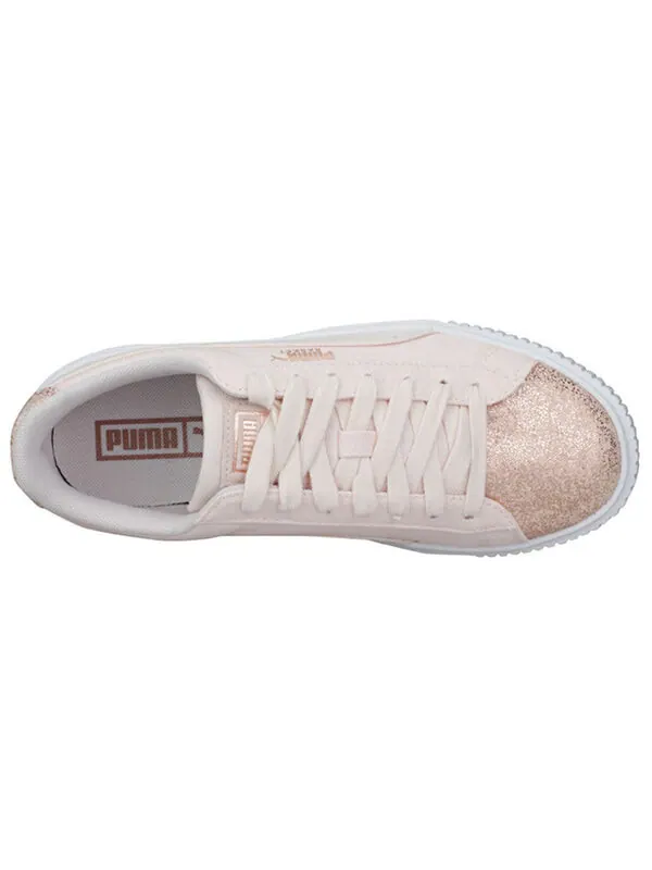 Кроссовки basket platform rose gold Puma — изображение 3 из 4, розовый золотистый