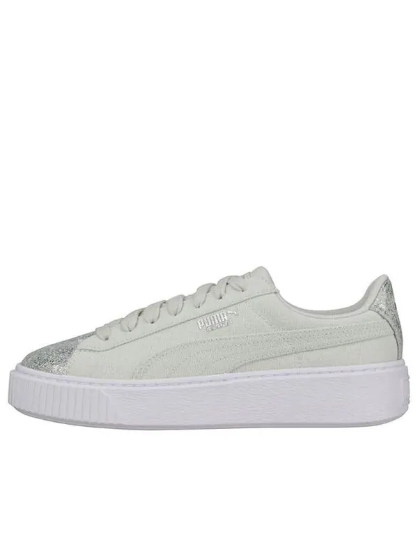 Кроссовки basket platform 'peppermint green' Puma — изображение 1 из 4, зеленый