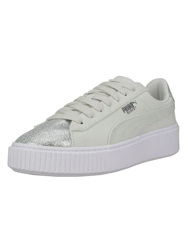 Кроссовки basket platform 'peppermint green' Puma — изображение 2 из 4, зеленый