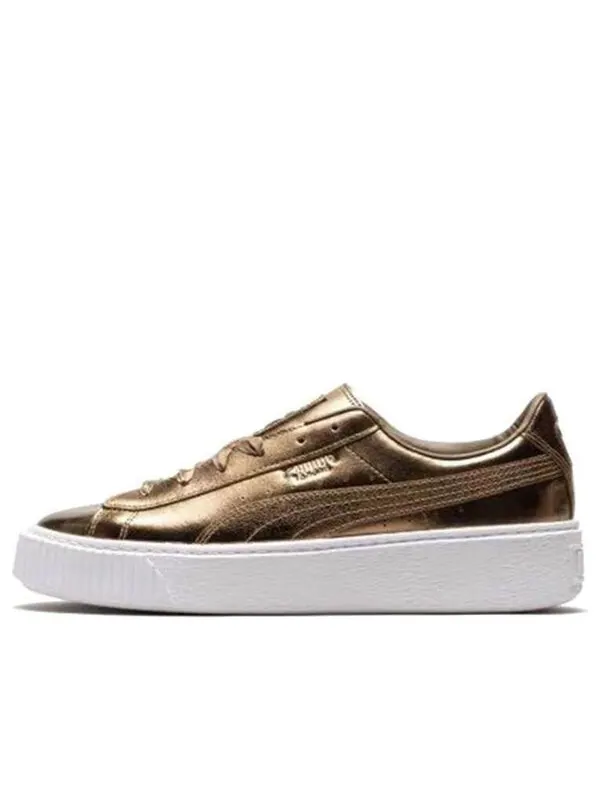 Кроссовки basket platform luxe 'gold' Puma — изображение 1 из 4, золото