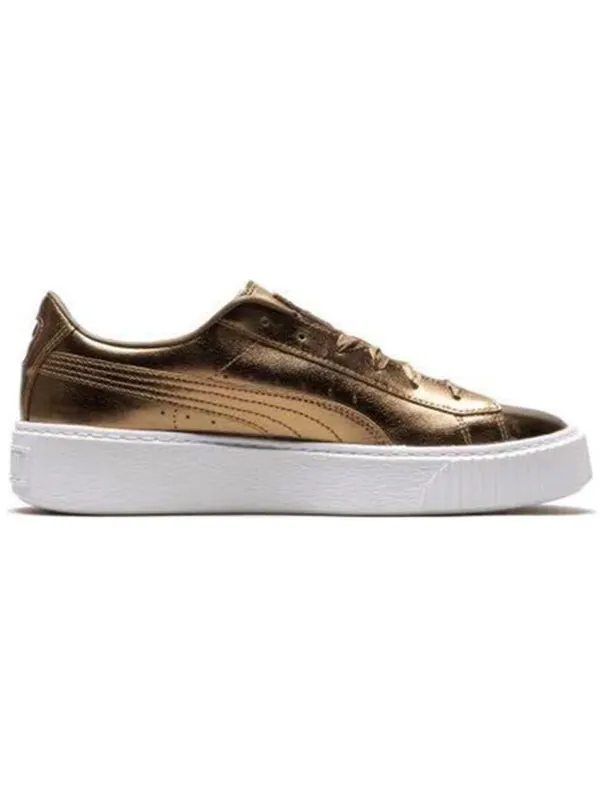 Кроссовки basket platform luxe 'gold' Puma — изображение 2 из 4, золото