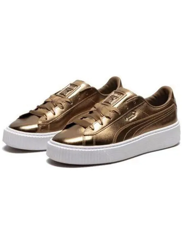 Кроссовки basket platform luxe 'gold' Puma — изображение 3 из 4, золото