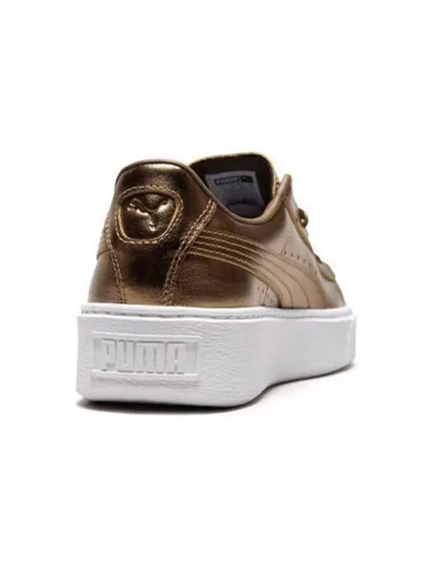 Кроссовки basket platform luxe 'gold' Puma — изображение 4 из 4, золото