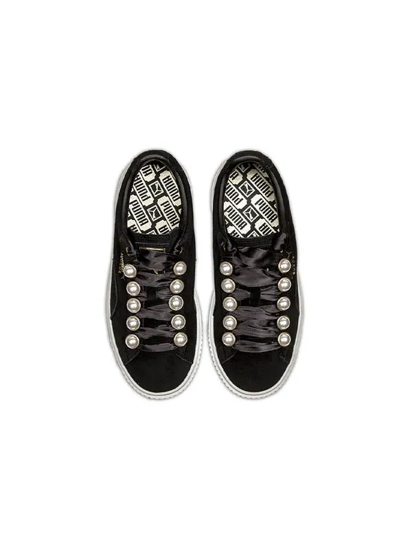 Кроссовки suede platform bling 'black' Puma — изображение 2 из 4, черный