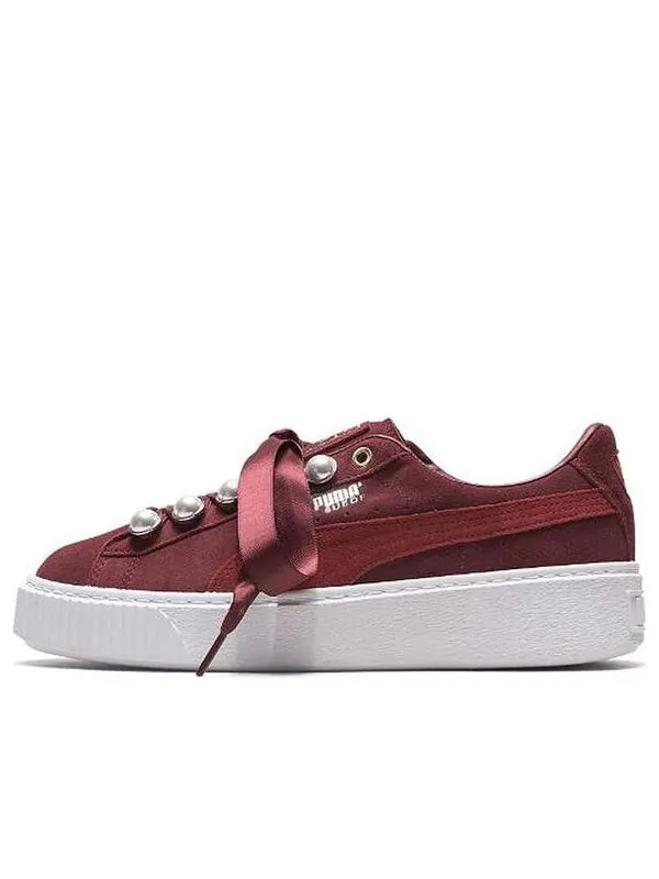 Кроссовки suede platform bling 'red' Puma — изображение 1 из 4, красный