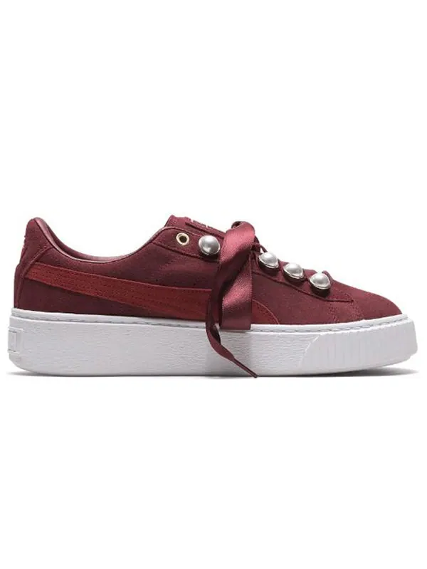 Кроссовки suede platform bling 'red' Puma — изображение 2 из 4, красный