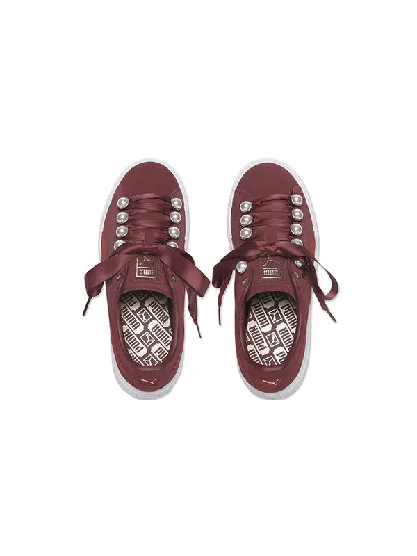Кроссовки suede platform bling 'red' Puma — изображение 4 из 4, красный