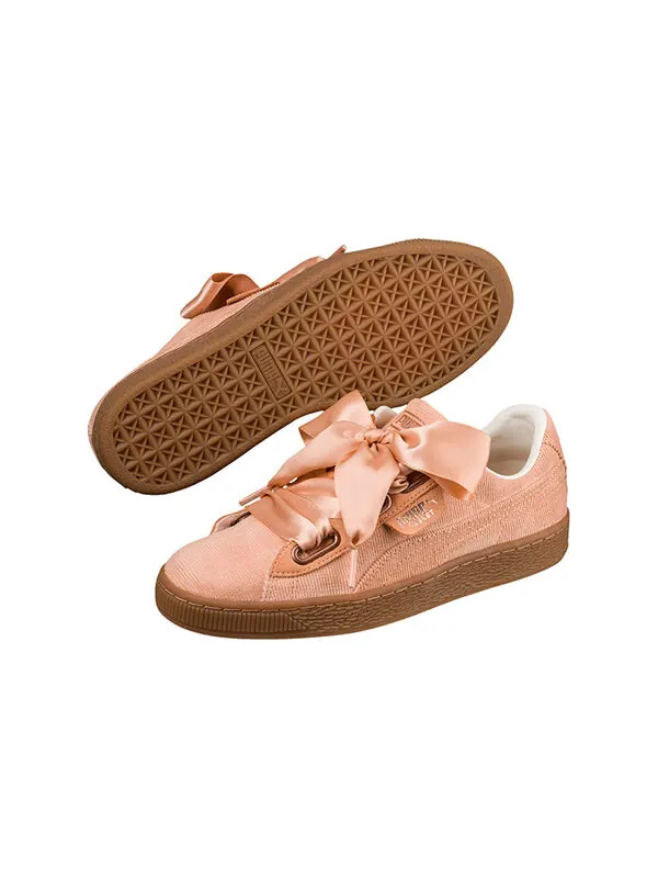 Кроссовки basket heart corduroy 'pink brown' Puma — изображение 3 из 4, розовый/коричневый