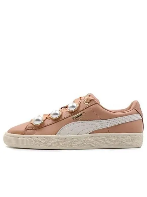 Кроссовки basket bling 'pink' Puma — изображение 1 из 4, розовый/белый/золотистый