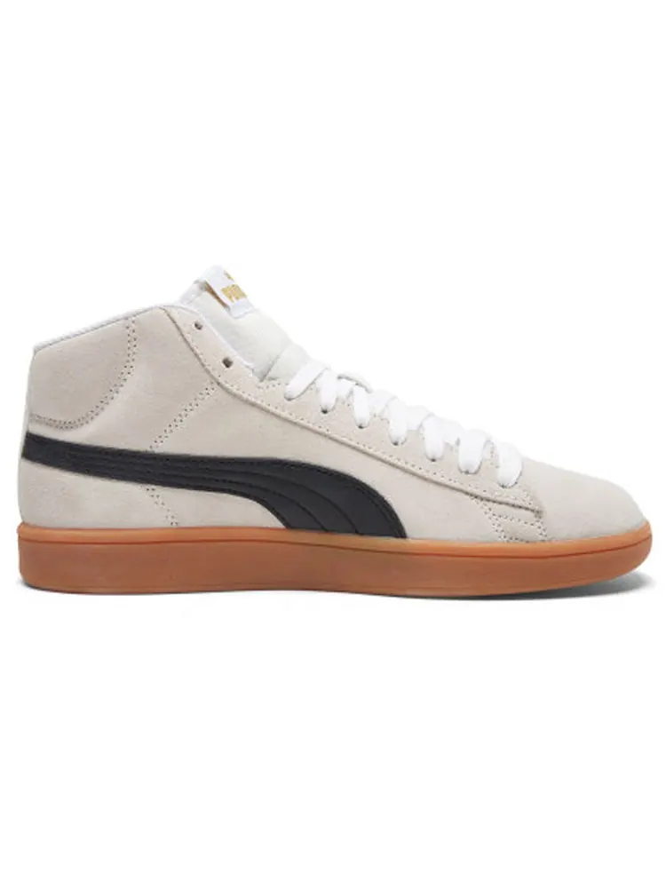 Кеды PUMA Smash V2 Mid SD Beige Unisex — изображение 2 из 5, белый