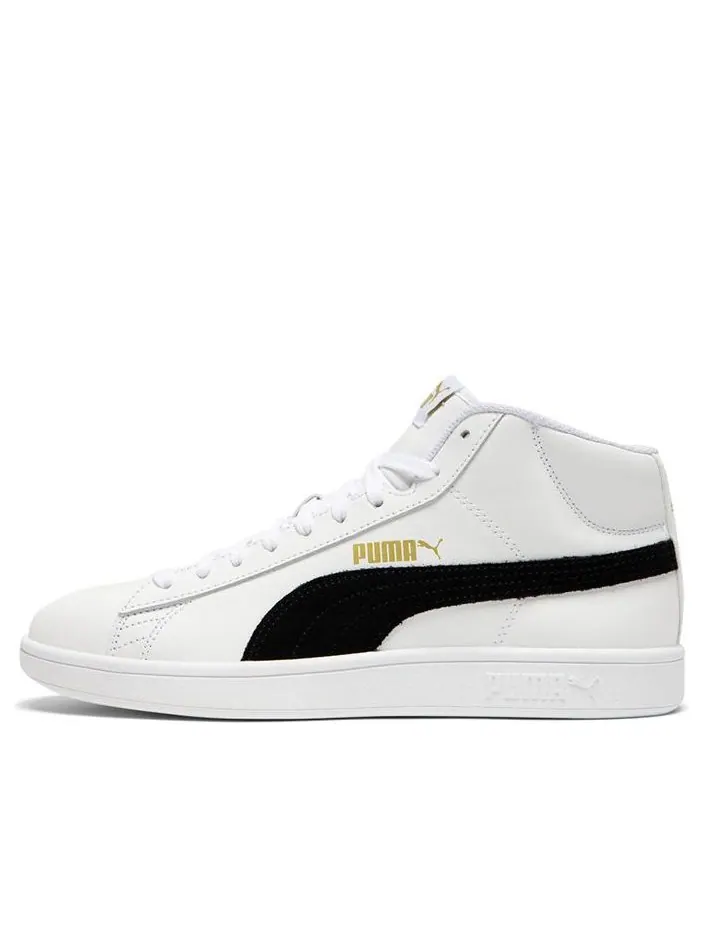 Кеды PUMA Smash v2 Mid 'White Black' — изображение 1 из 6, белый