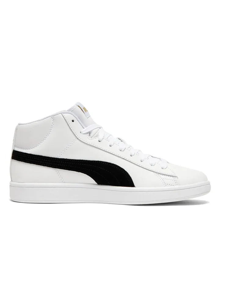 Кеды PUMA Smash v2 Mid 'White Black' — изображение 2 из 6, белый