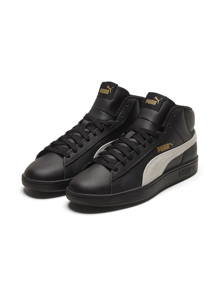 Кеды PUMA Smash v2 Mid 'Black White' — изображение 3 из 6, серый