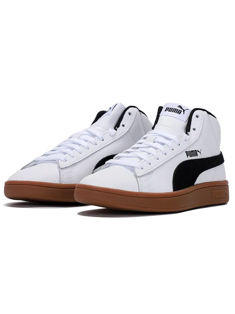 Кеды PUMA Unisex Smash V2 Mid-Top Sneakers White — изображение 3 из 5, мульти