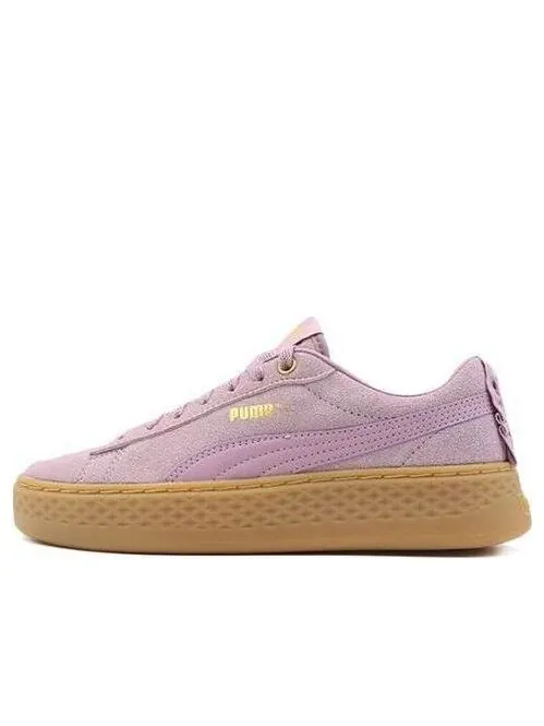 Кроссовки smash platform frill sneaker low damen lila braun Puma — изображение 1 из 4, розовый