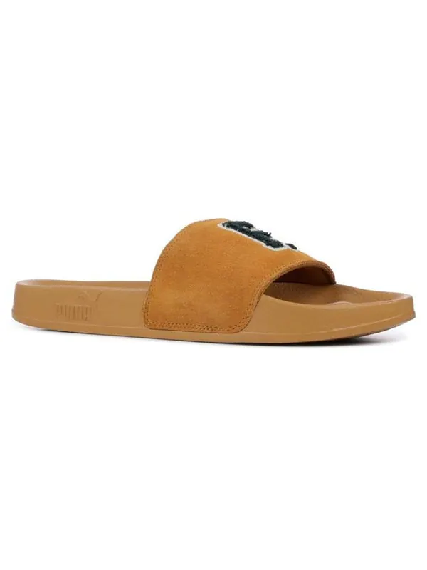 Тапочки fenty x leadcat slide 'f.u.' Puma — изображение 2 из 4, золотисто-желтый
