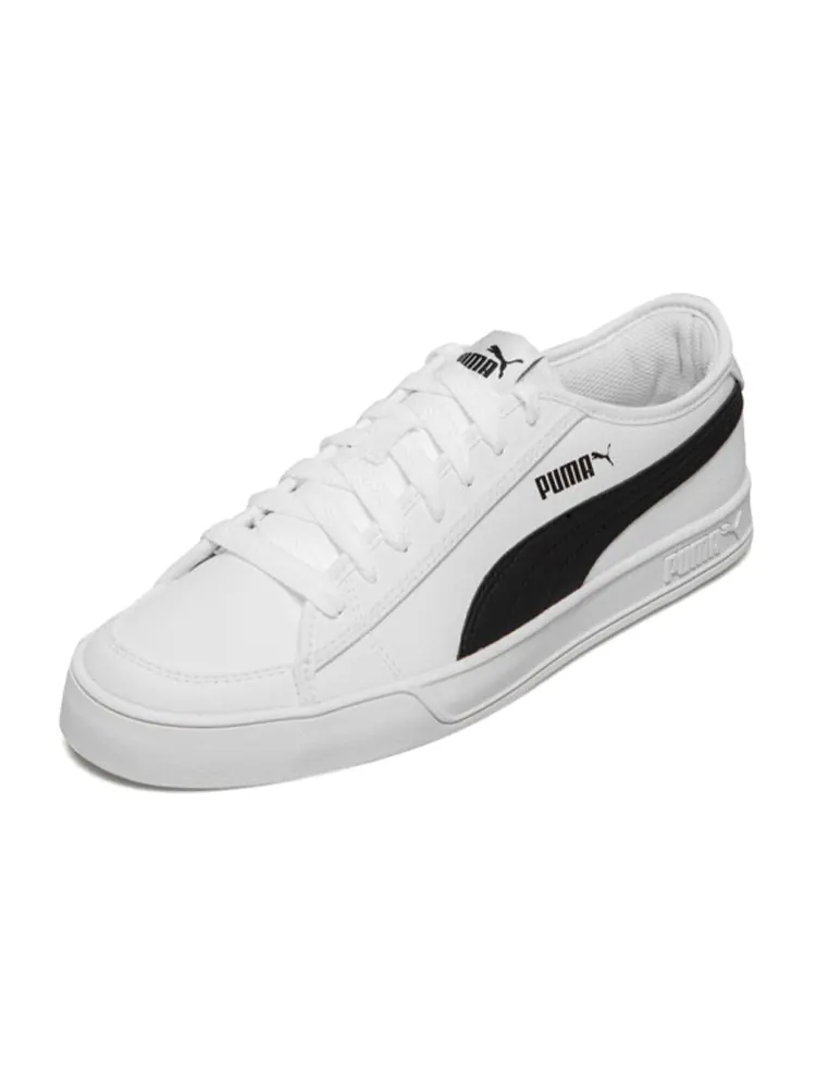 Кеды PUMA Smash v2 Vulc SL 'White Black' — изображение 2 из 5, черный