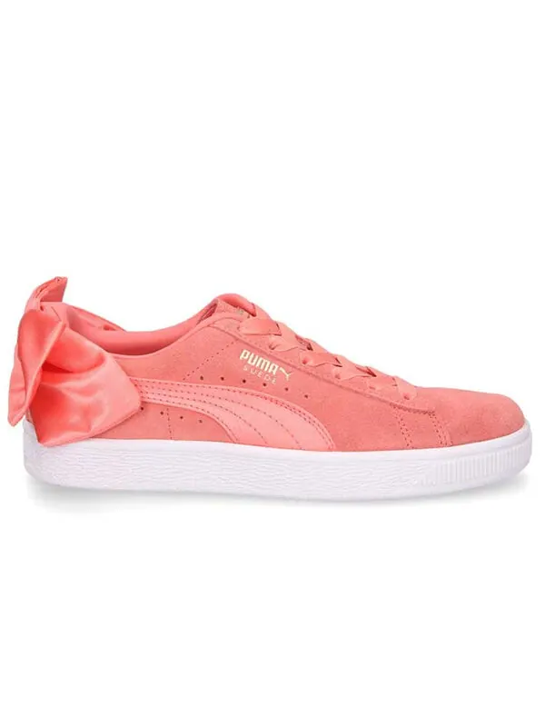 Кроссовки suede bow 'shell pink' Puma — изображение 2 из 4, розовый