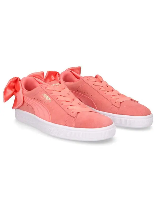 Кроссовки suede bow 'shell pink' Puma — изображение 3 из 4, розовый