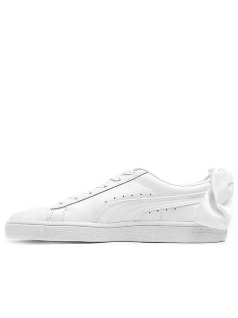 Кроссовки basket bow triple white leather Puma — изображение 1 из 4, белый