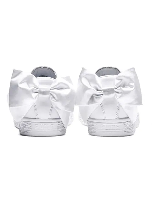 Кроссовки basket bow triple white leather Puma — изображение 4 из 4, белый