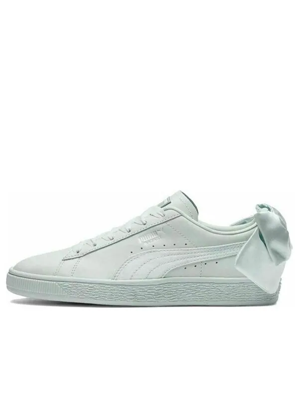 Кроссовки basket bow 'peppermint green' Puma — изображение 1 из 4, зеленый