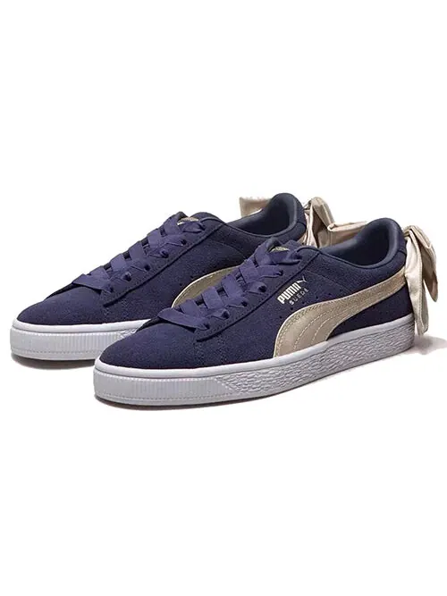 Кроссовки suede bow varsity 'peacoat' Puma — изображение 4 из 4, синий