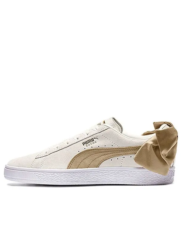 Кроссовки suede bow varsity 'pink gold' Puma — изображение 1 из 4, розовый/золотистый