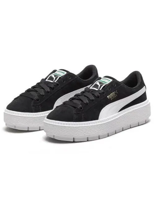 Кроссовки platform trace 'black white' Puma — изображение 3 из 4, черный