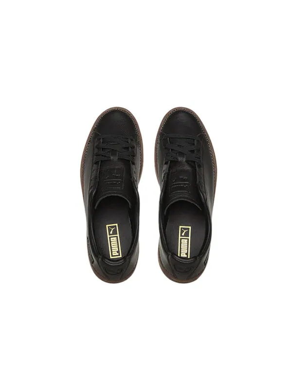 Кроссовки basket stitched low-top sneakers black/brown Puma — изображение 4 из 4, черный/коричневый