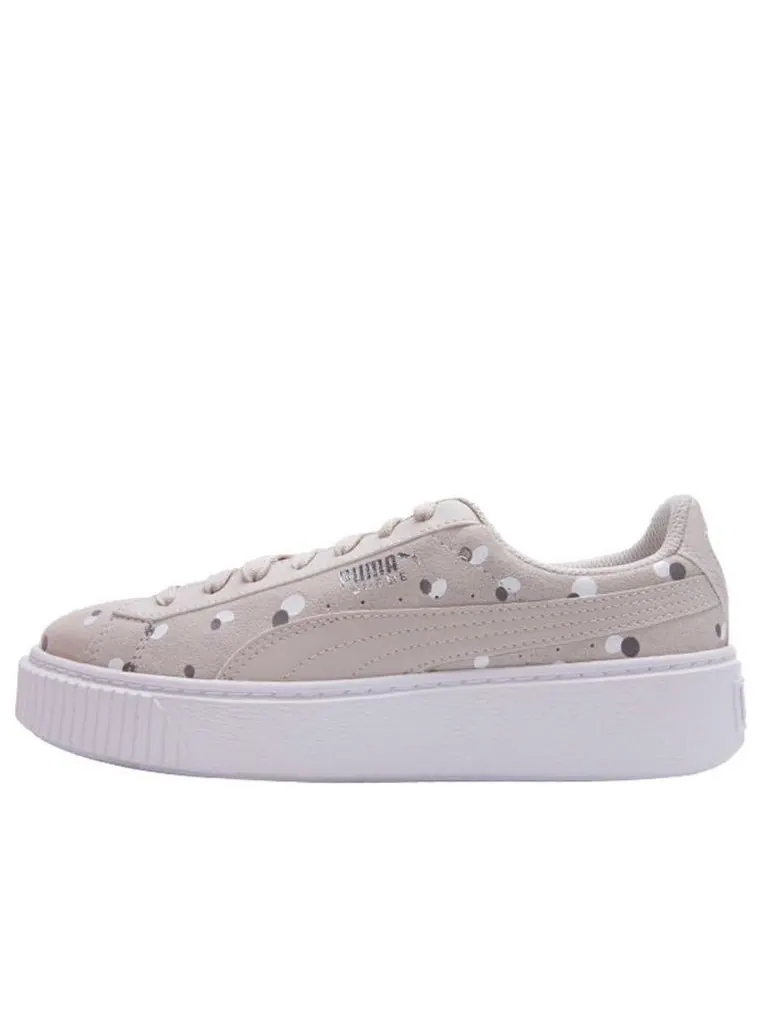 Кеды PUMA Sneakers Suede Platform Dots Jr 'Silver' — изображение 1 из 5, серебряный