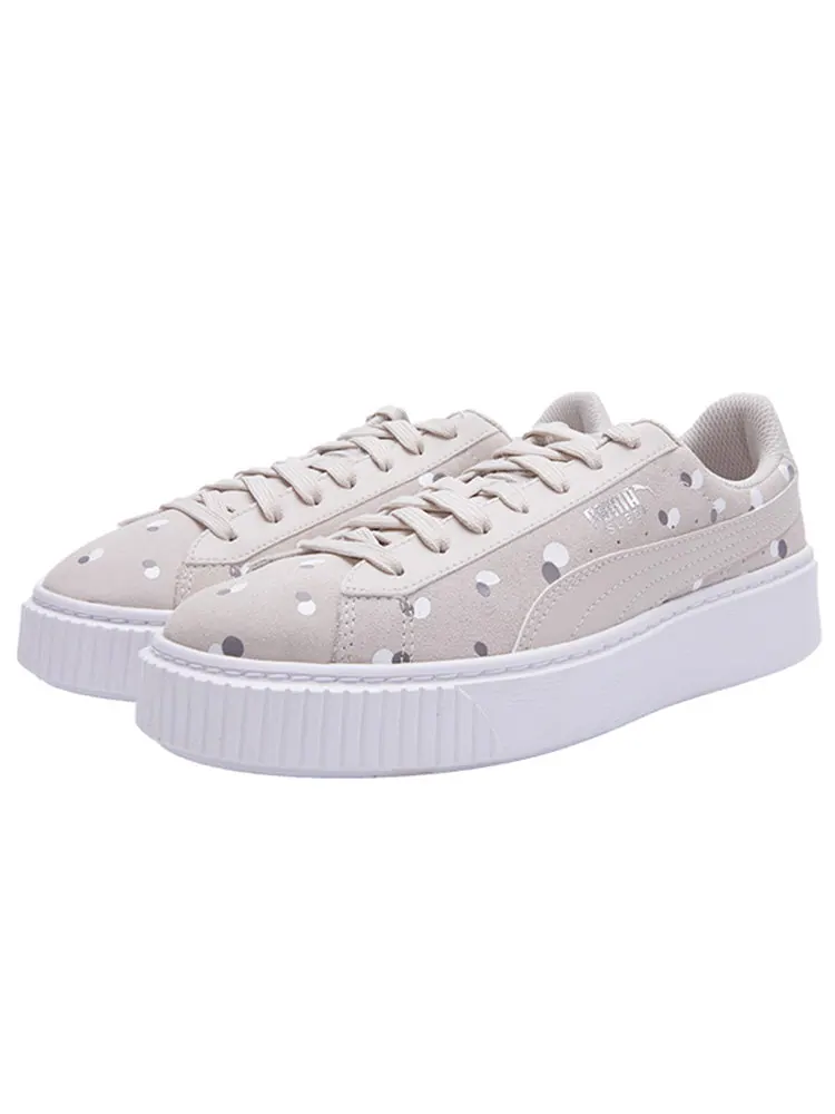 Кеды PUMA Sneakers Suede Platform Dots Jr 'Silver' — изображение 3 из 5, серебряный
