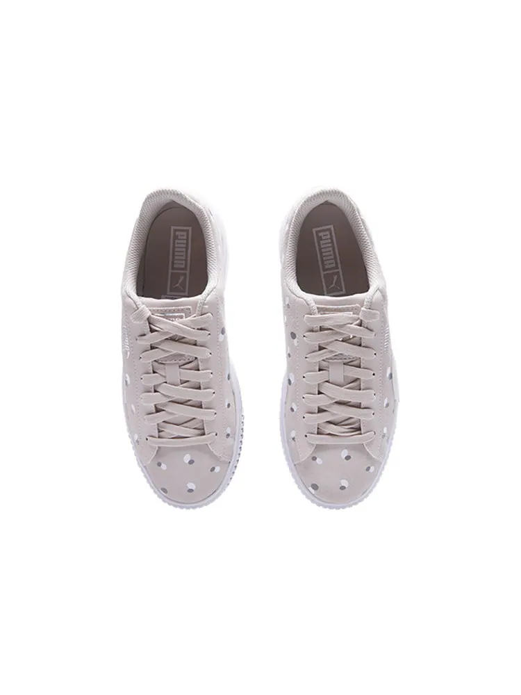 Кеды PUMA Sneakers Suede Platform Dots Jr 'Silver' — изображение 4 из 5, серебряный