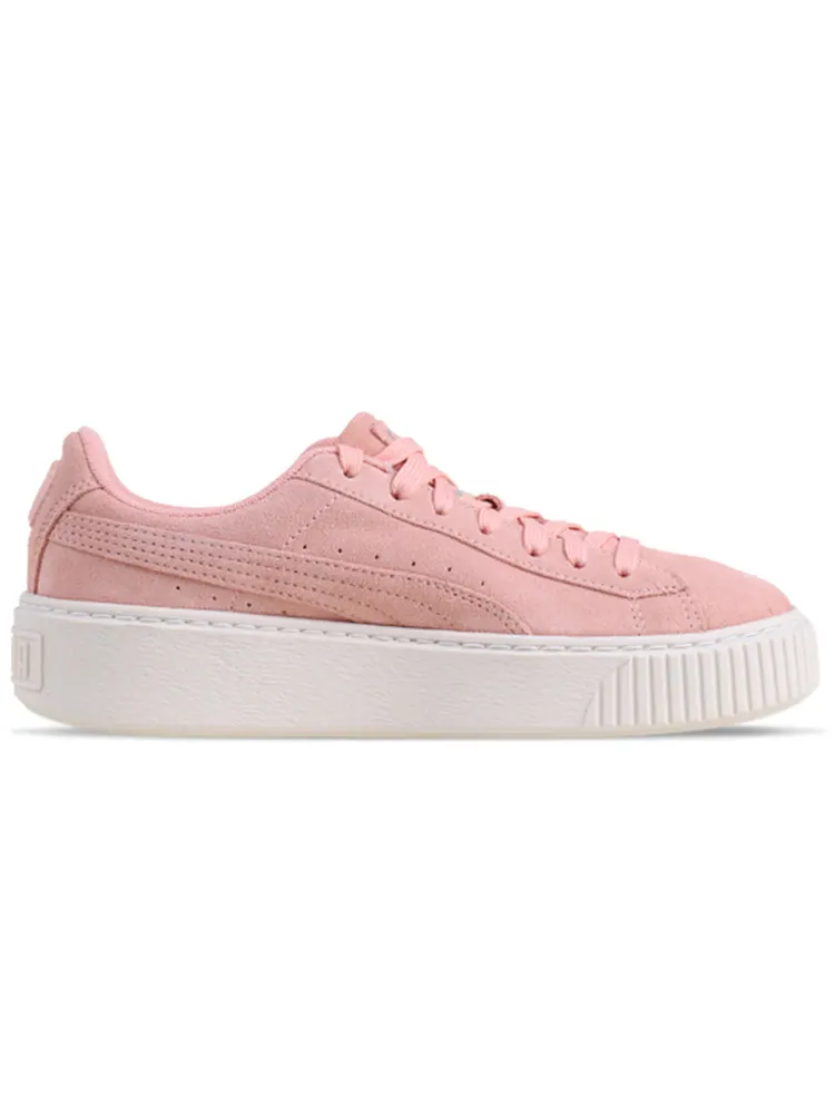 Кеды PUMA Suede Platform Super Jewel (Big Kid) Pink — изображение 2 из 4, розовый