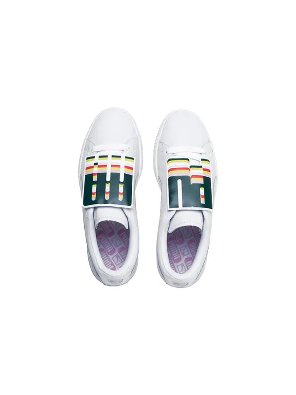 Кроссовки basket badge casual sneakers white Puma — изображение 3 из 4, белый