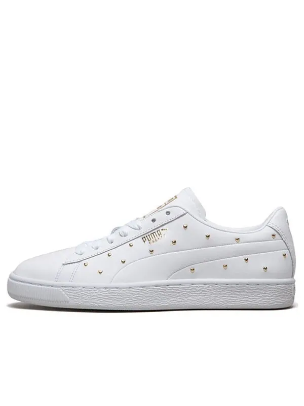 Кроссовки basket studs 'white' Puma — изображение 1 из 4, белый