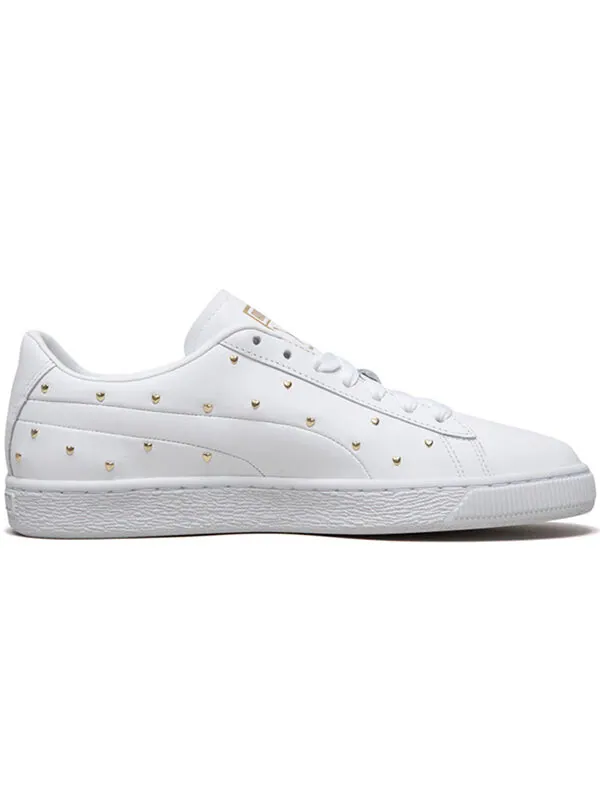 Кроссовки basket studs 'white' Puma — изображение 2 из 4, белый