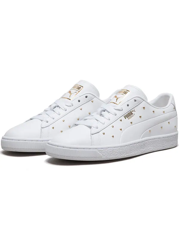Кроссовки basket studs 'white' Puma — изображение 3 из 4, белый