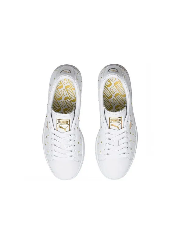 Кроссовки basket studs 'white' Puma — изображение 4 из 4, белый