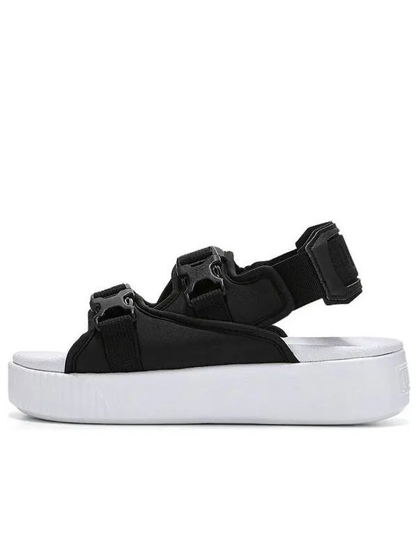 Сандалии platform slide ylm 19 'black white' Puma — изображение 1 из 4, черный