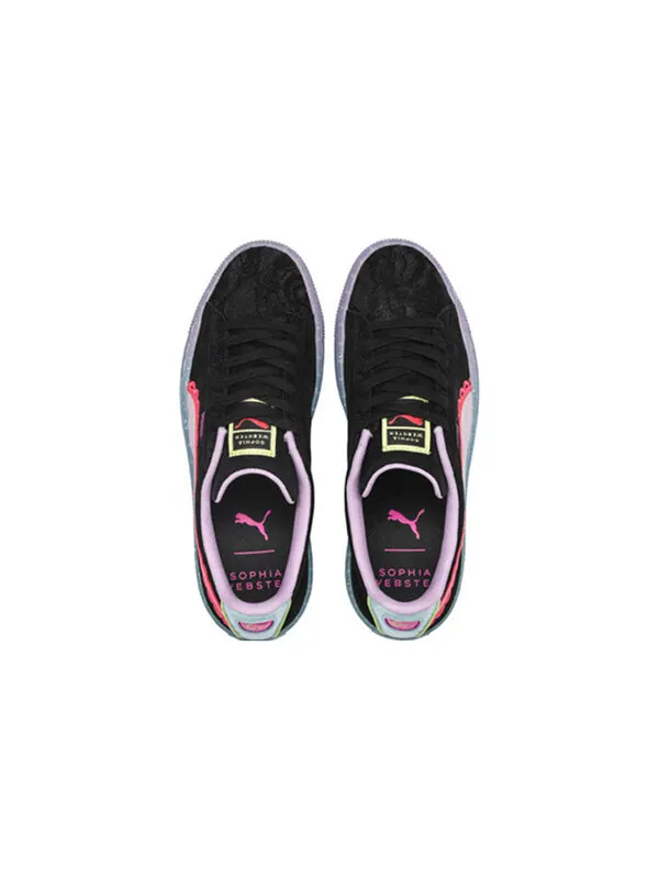 Кроссовки sophia webster x suede 'black fiery coral' Puma — изображение 3 из 4, черный/розовый