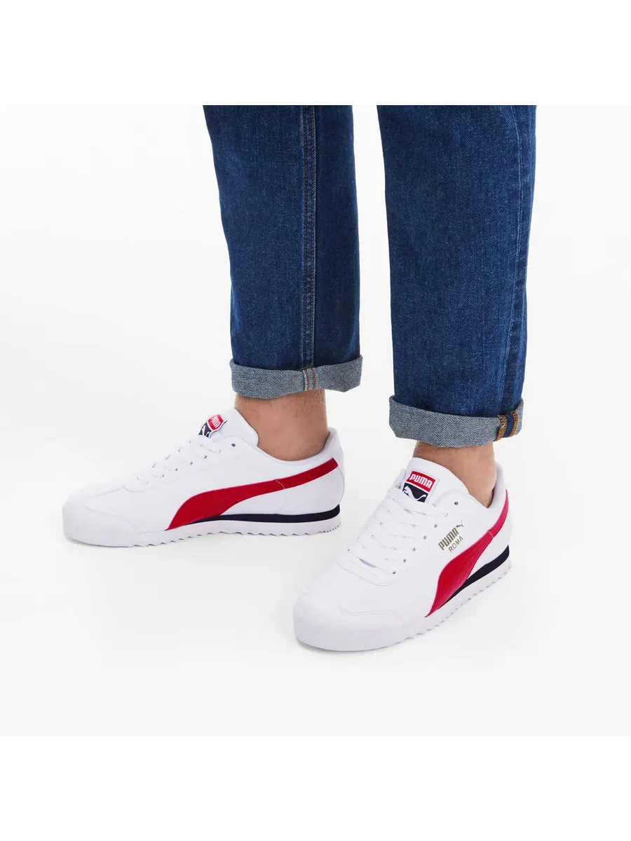 Спортивные кроссовки PUMA Roma Sports Casual Shoes 'White Red' — изображение 6 из 6, красный