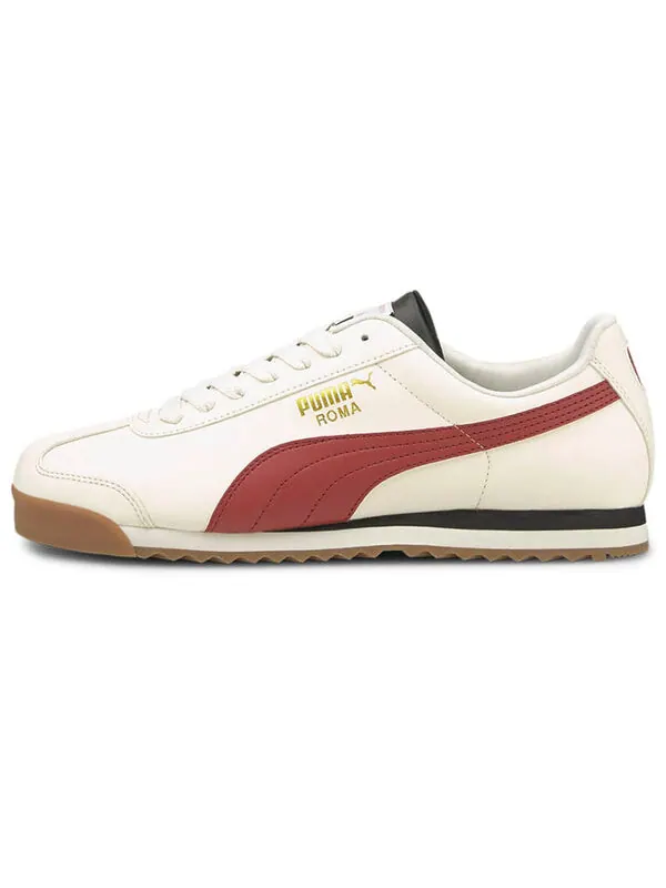 Кроссовки roma basic + 'ivory glow intense red' Puma — изображение 2 из 4, слоновая кость/красный