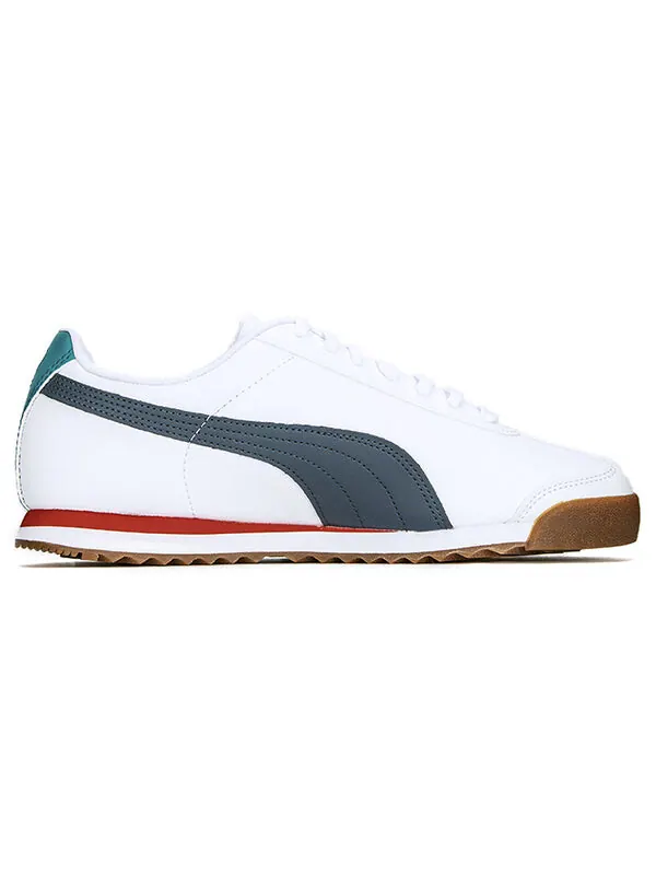 Кроссовки roma basic plus 'white evening sky' Puma — изображение 2 из 4, белый/синий/красный