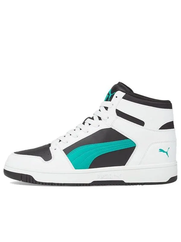 Кроссовки rebound layup mid-top black/white/green Puma — изображение 1 из 4, белый